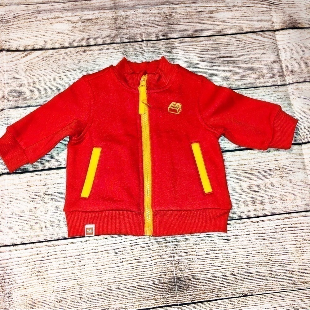 NWT LEGO X Target Collab Baby Brick Red Zip up Track Jacket Size  0-3 M